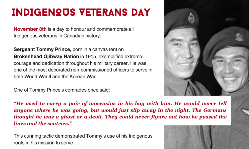 indigenous veterans day 2023